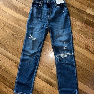 Abercrombie & Fitch Women's Ultra High Straight Leg Blue Jeans